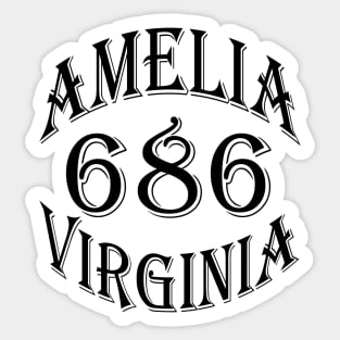 686 AMELIA VA (BLACK) Sticker